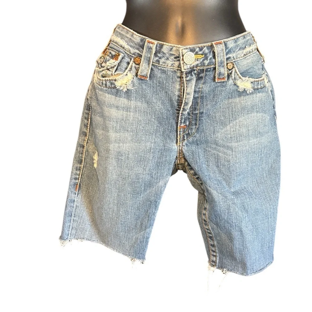 True Religion man Straight Cut Off Short Denim Casual Summer sz 32 preloved
